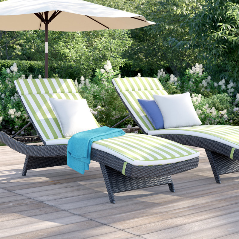Sol 72 Outdoor™ Rebello Reclining Chaise Lounge with Cushion & Reviews